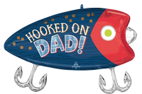 Anagram Foil Balloon Hooked On Dad 30