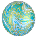 Anagram Foil Balloon 16" Orbz Marblez Green