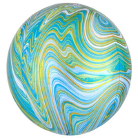 Anagram Foil Balloon 16" Orbz Marblez Green