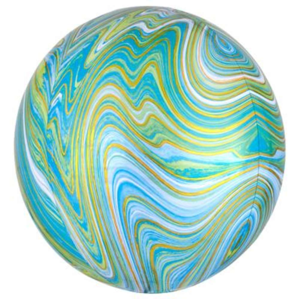 Anagram Foil Balloon 16" Orbz Marblez Green