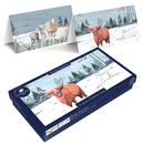 Luxury Slim Christmas Cards Highland Cow 15pk