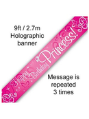 Oaktree Banner Happy Birthday Princess 9ft