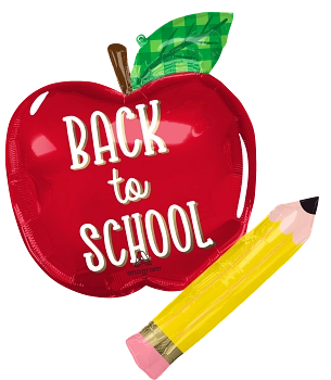 Anagram Foil Balloon Back To School Apple 28
