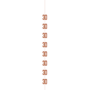 5ft Hanging D cor Age 30 Glitz Rose Gold