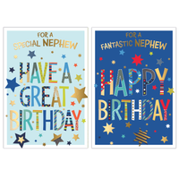 Poppyhill 12 Pack Cards C50 Birthday Nephew