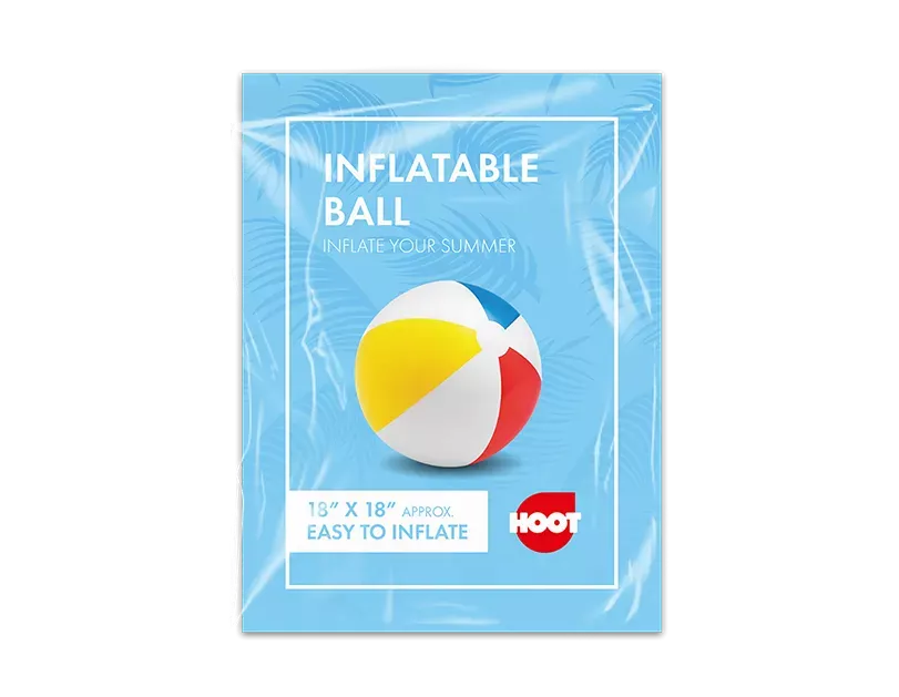 Colorful 18-inch inflatable toy ball from Gem Imports, perfect for outdoor play and fun activities.