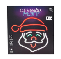 Uncle Bills LED Neonflex Santa Face 39x35cm