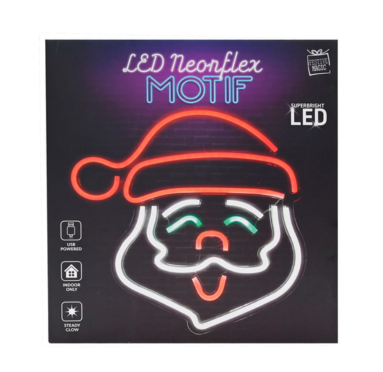 Uncle Bills LED Neonflex Santa Face 39x35cm