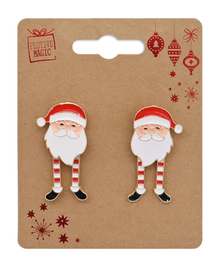 Uncle Bills Earrings Dangly Santa