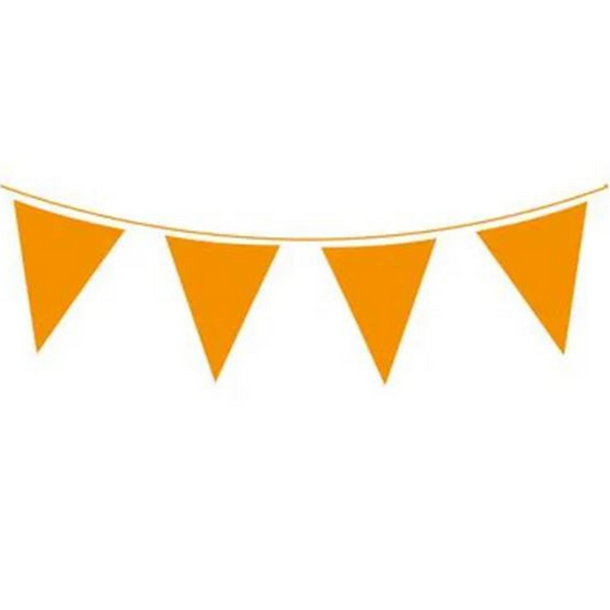 Orange Solid Colour Bunting 20 Flags 10m
