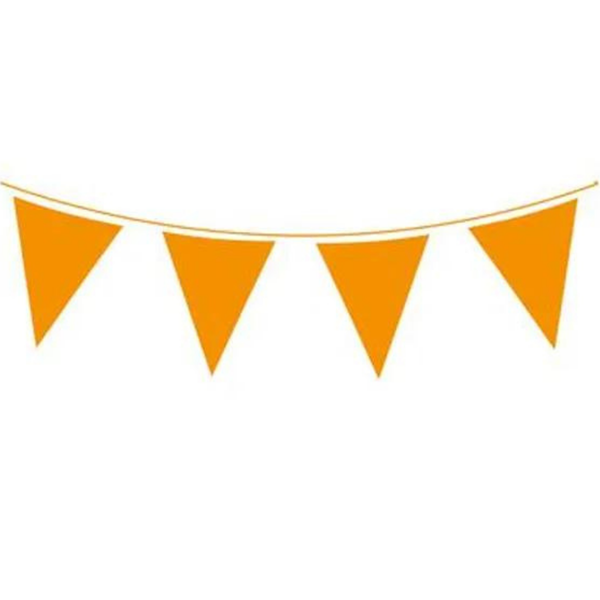 Orange Solid Colour Bunting 20 Flags 10m