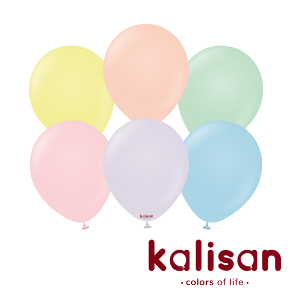 Kalisan Macaron Mix 12" Latex Balloons 100pk