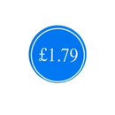 1000 Blue Price Labels 25mm Round 1.79