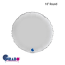 Grabo Foil Balloon Satin White Round 18"