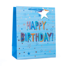 Gift Bag Birthday Blue Stars Large 6pk