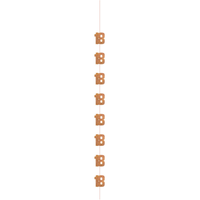 5ft Hanging D cor Age 18 Glitz Rose Gold