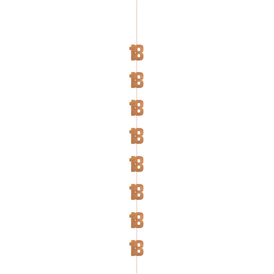 5ft Hanging D cor Age 18 Glitz Rose Gold