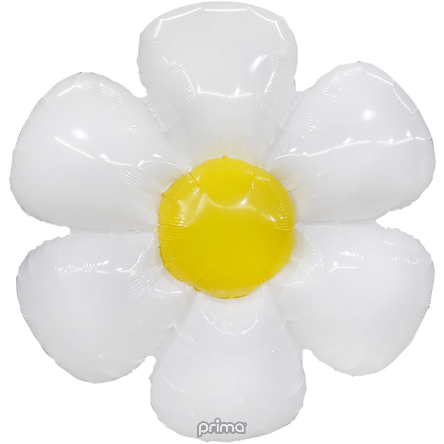 Foil Balloon 34" Shape White Daisy