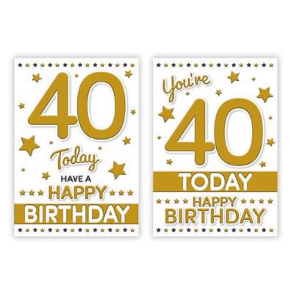 Poppyhill C50 Birthday Age 40 12pk