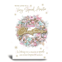 Prelude 6 Pack Cards C75 Christmas Auntie Wreath