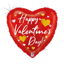 Grabo Valentine Heart and Arrow foil balloon, 18-inch shiny metallic balloon for celebrations and decorations