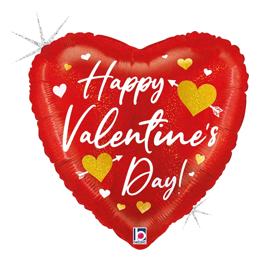 Grabo Foil Balloon Valentine Heart Arrows 18"