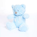Blue Tiger Feet soft toy bear with bow, 28cm, plush stuffed animal perfect for children.