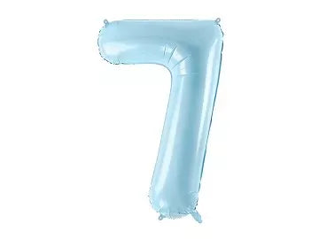 PartyDeco Foil Balloon Blue 34" Number 7
