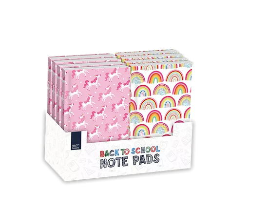 Gem Imports 24 Pack Notebook A5 Unicorn/Rainbow