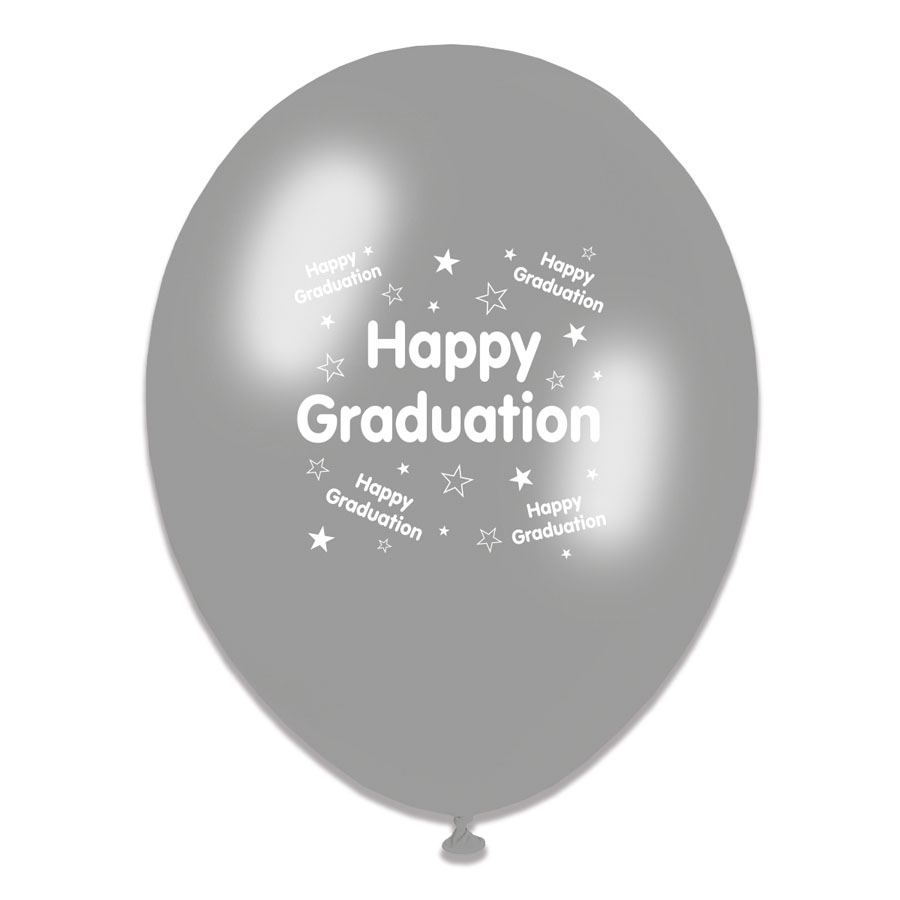 6 x 8pk Latex Balloons Graduation Open