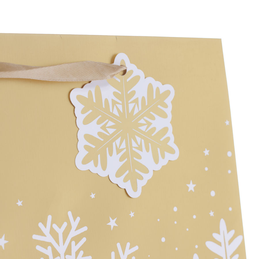 Tiger Feet Gift Bag Snowflake Large 12pk