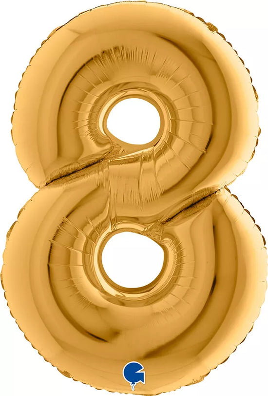 Grabo Foil Balloon Gold 40" Number 8