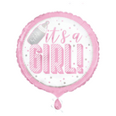 Unique It's A Girl Bottle Pink 18" Foil Balloon