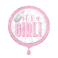 Unique It's A Girl Bottle Pink 18" Foil Balloon