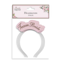5pk Headbands Paper Team Bride