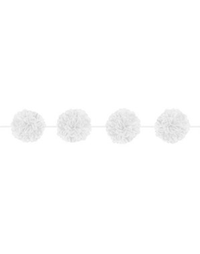 White Pom Pom Garland