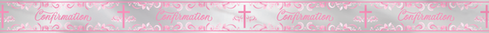 Unique Banner Pink Confirmation Holy Cross 9ft