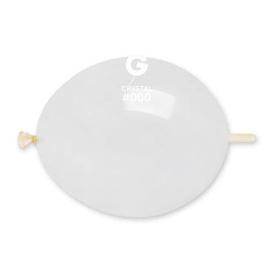 Gemar Crystal Clear 6" Glink Latex Balloons 100pk