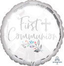 Holy Day First Communion 18" Round Foil Balloon