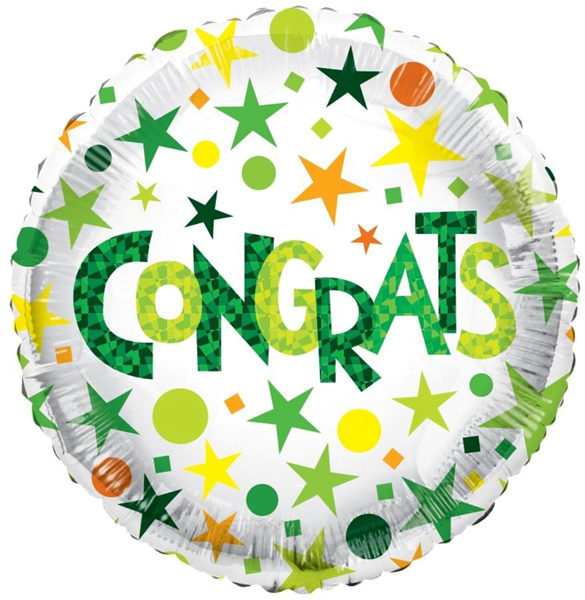 APAC Foil Balloon Eco Congrats Green 18