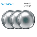 Anagram Silver Jumbo 21" Orbz Foil Balloon 3pk