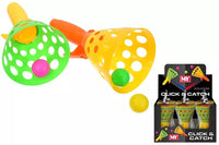 Kandy Toys Click & Catch game with 12 colorful toy sets, featuring small fishing rods and floating targets for children to play