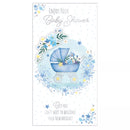 Prelude 6-pack Baby Shower Cards, C55 design, featuring colorful illustrations and playful text for celebrating a new arrival.