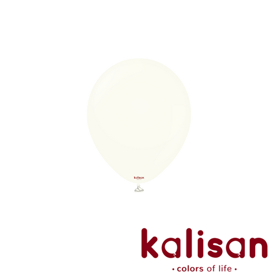 Kalisan Retro White 5" Latex Balloons 100pk