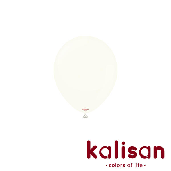 Kalisan Retro White 5" Latex Balloons 100pk