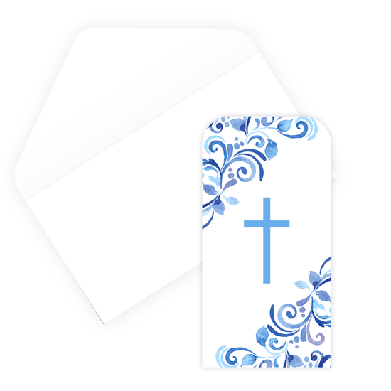 Unique 12 Pack Money Wallet Blue Holy Cross