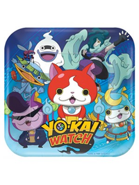 Amscan 8 Pack Plates Yo-Kai Watch 18cm