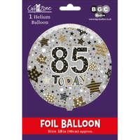 Foil Balloon 18" Round Holographic Age 85