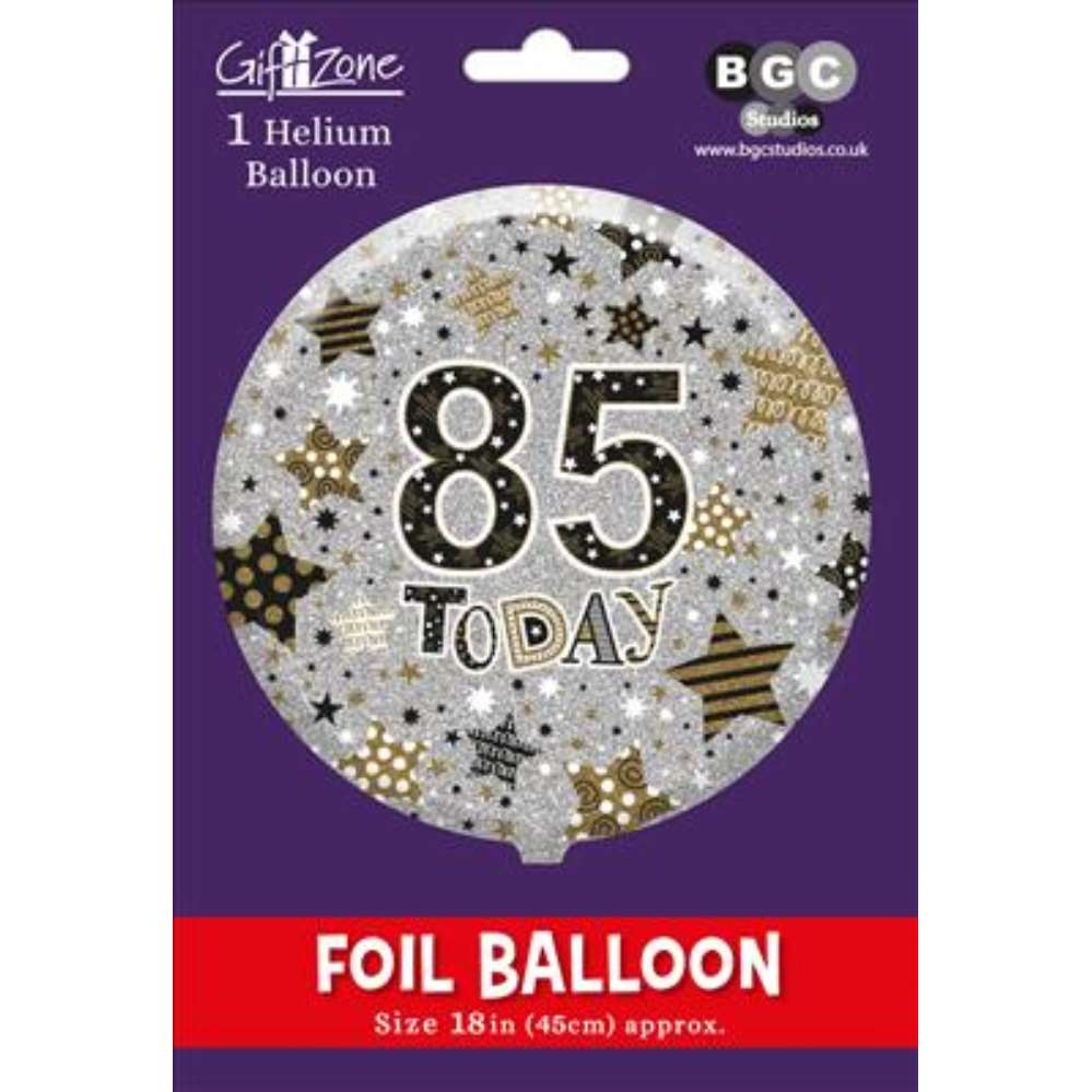 Foil Balloon 18" Round Holographic Age 85