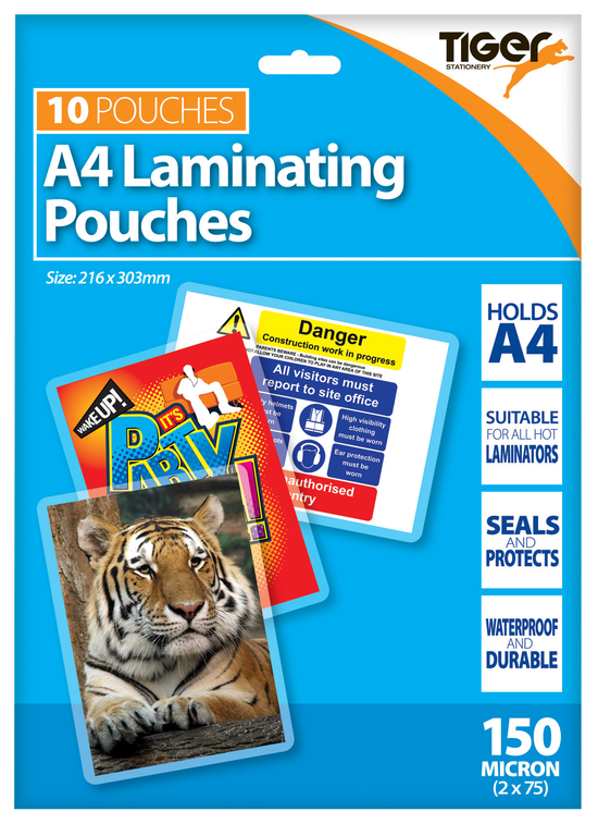 Laminating Pouches 150M A4 10pk
